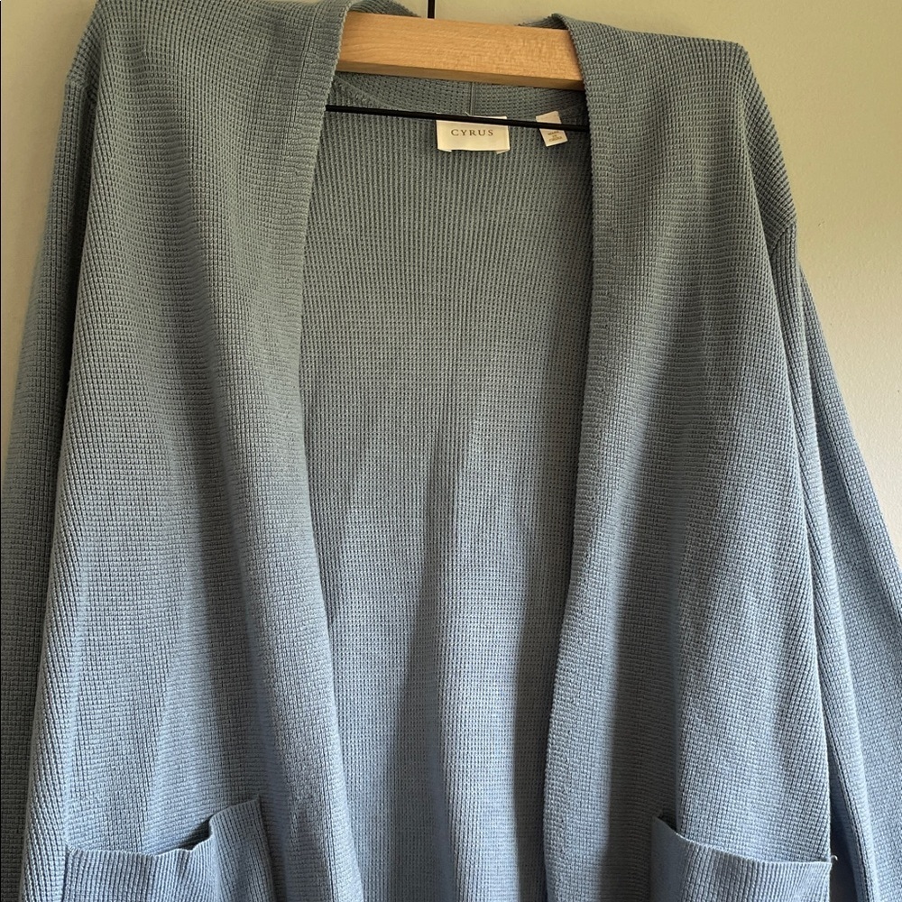 CYRUS Light Blue Open Front Cardigan - Picture 5 of 8